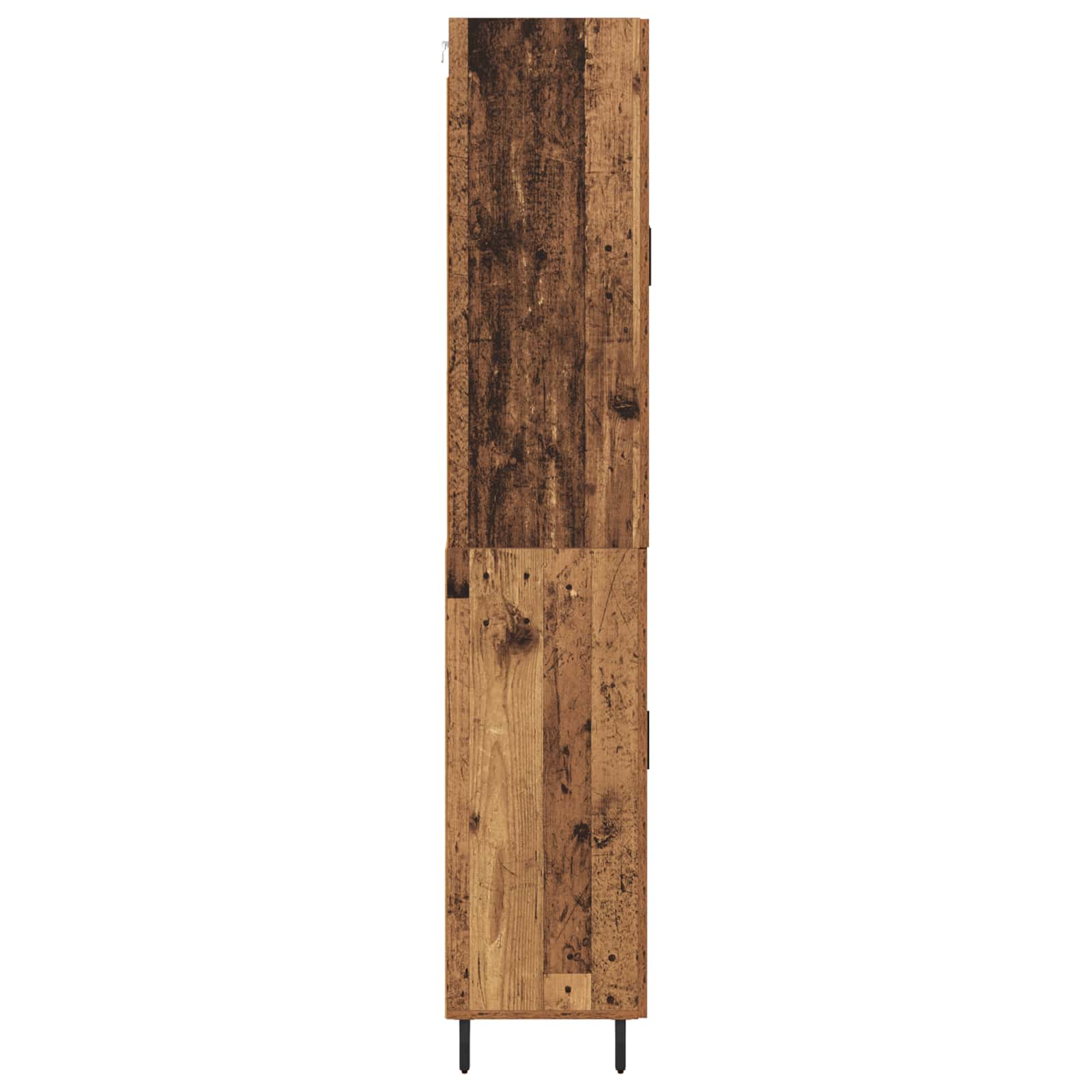 Credenza 2 pcs Legno vecchio Legno Stratificato e Vetro 3415695