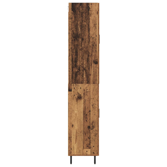 Credenza 2 pcs Legno vecchio Legno Stratificato e Vetro 3415695