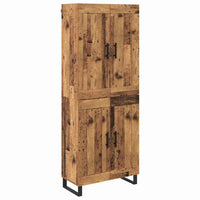 Credenza 2 pcs Legno vecchio Legno Stratificato e Vetro 3415699