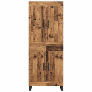 Credenza 2 pcs Legno vecchio Legno Stratificato e Vetro 3415699