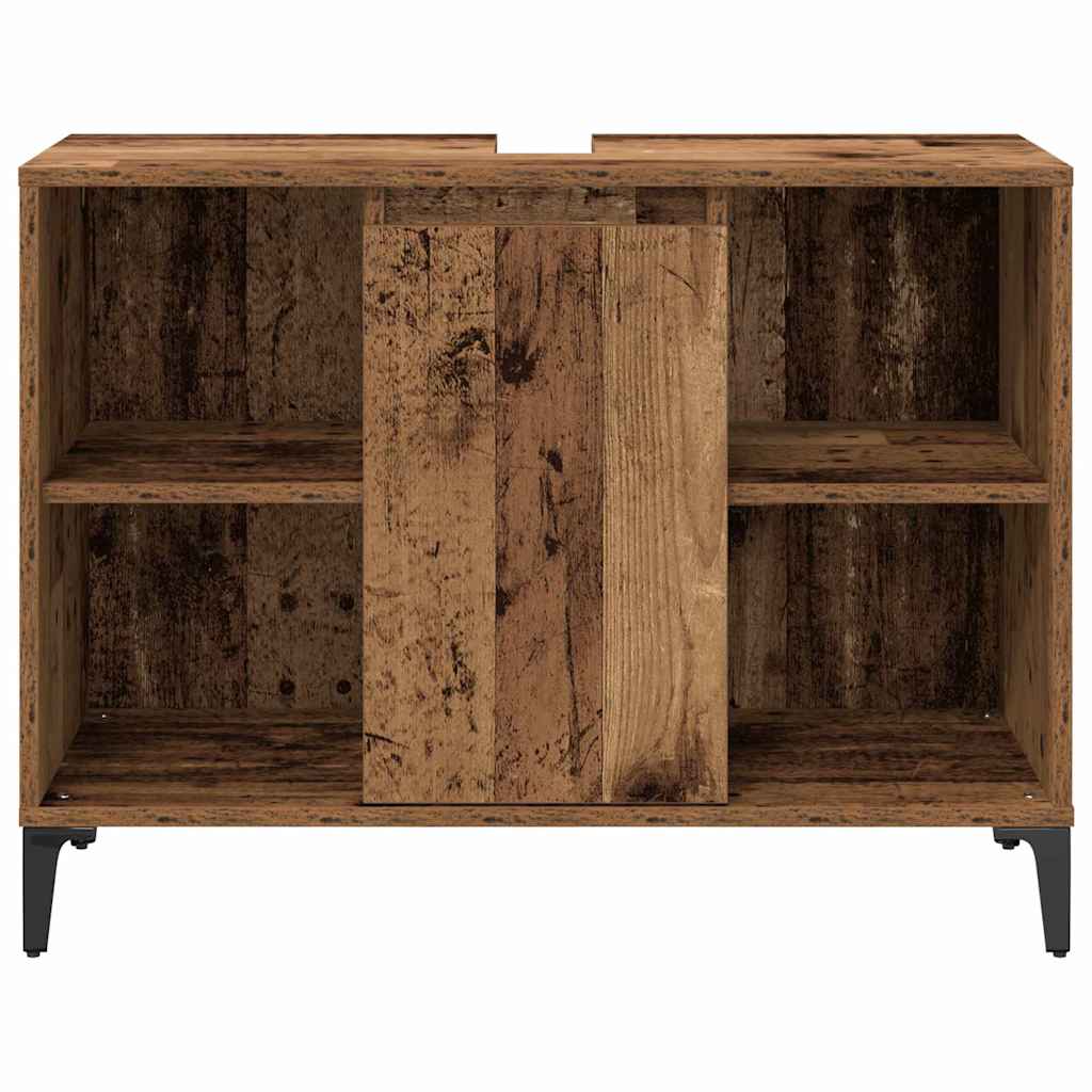 Set di mobili per il bagno con lo scaffale 3 pcs Legno vecchio 3415718