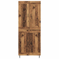 Credenza 2 pcs Legno vecchio Legno Stratificato e Vetro 3415721