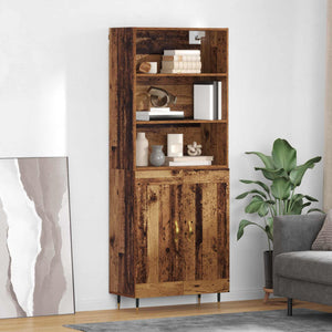 Credenza-Buffet-Armadio da cucina Legno vecchio 69,5 x 34 x 180 cm Legno multistrato 500325