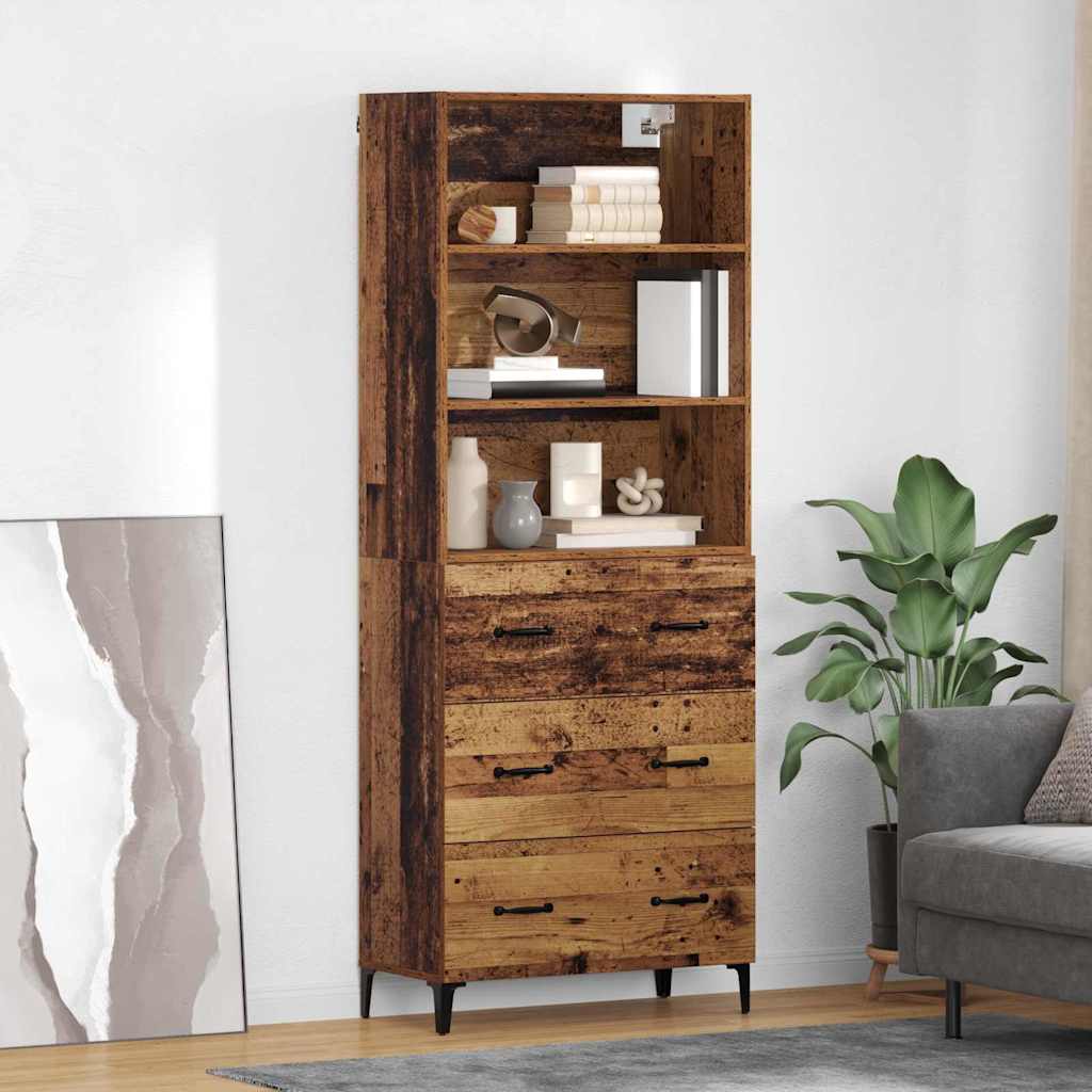 Credenza-Buffet-Armadio da cucina Legno vecchio 69,5 x 34 x 180 cm Legno multistrato 242261