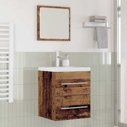 Armadio per Lavabo da Bagno-Armadietto da bagno-Mobiletto da bagno Legno vecchio 41 x 38,5 x 48 cm