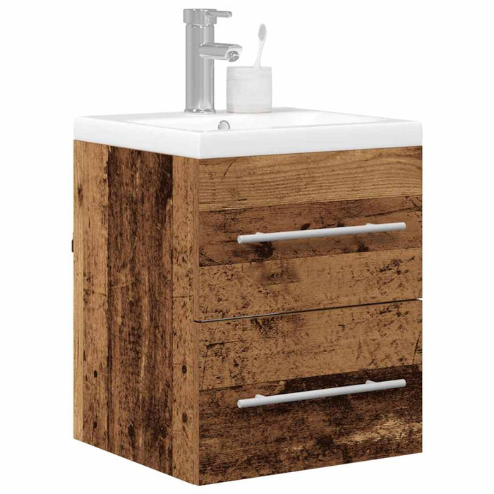 Armadio per Lavabo da Bagno-Armadietto da bagno-Mobiletto da bagno Legno vecchio 41 x 38,5 x 48 cm