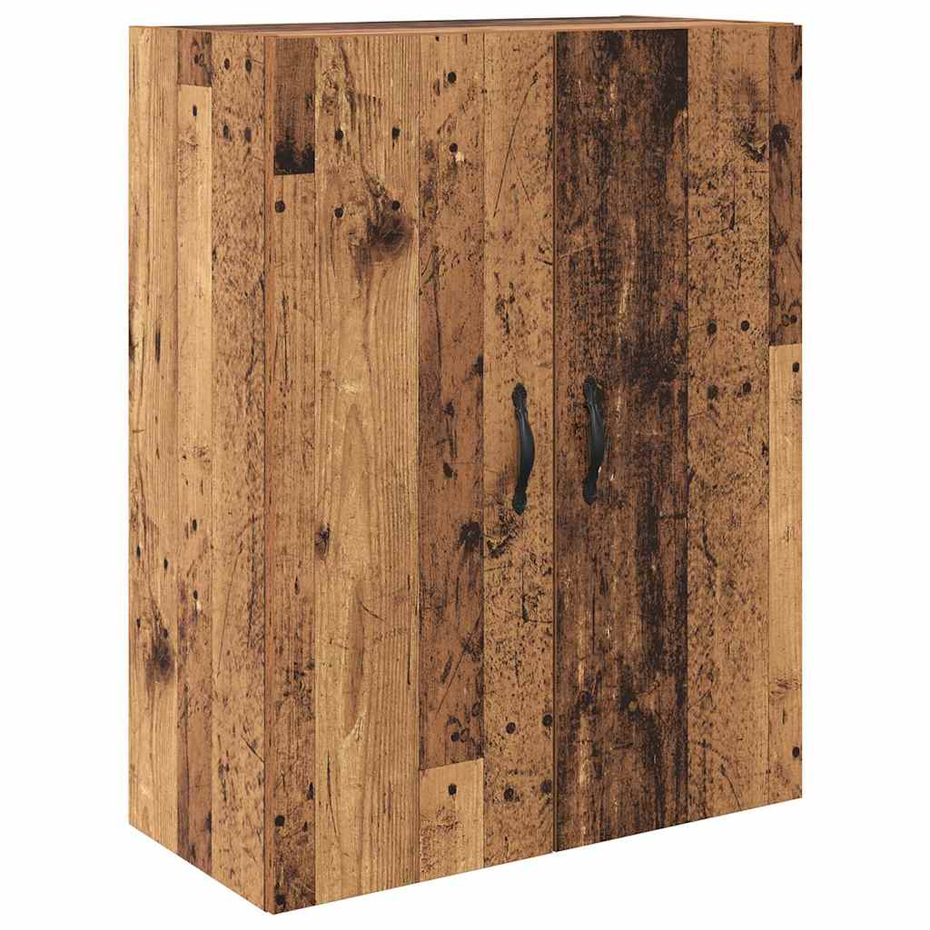 Credenza 2 pcs Legno vecchio Legno Stratificato e Vetro 3415780