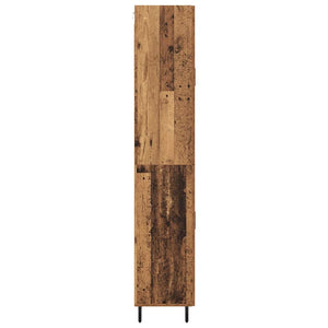 Credenza 2 pcs Legno vecchio Legno Stratificato e Vetro 3415781