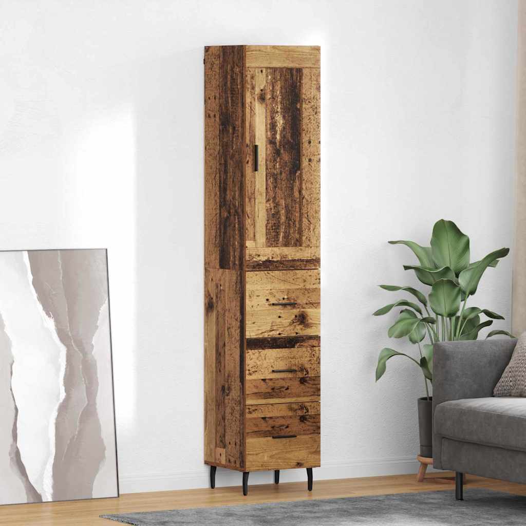 Credenza-Buffet-Armadio da cucina Legno vecchio 34,5 x 34 x 180 cm Legno multistrato 844875