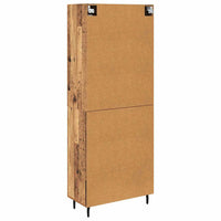 Credenza 2 pcs Legno vecchio Legno Stratificato e Vetro 3415789