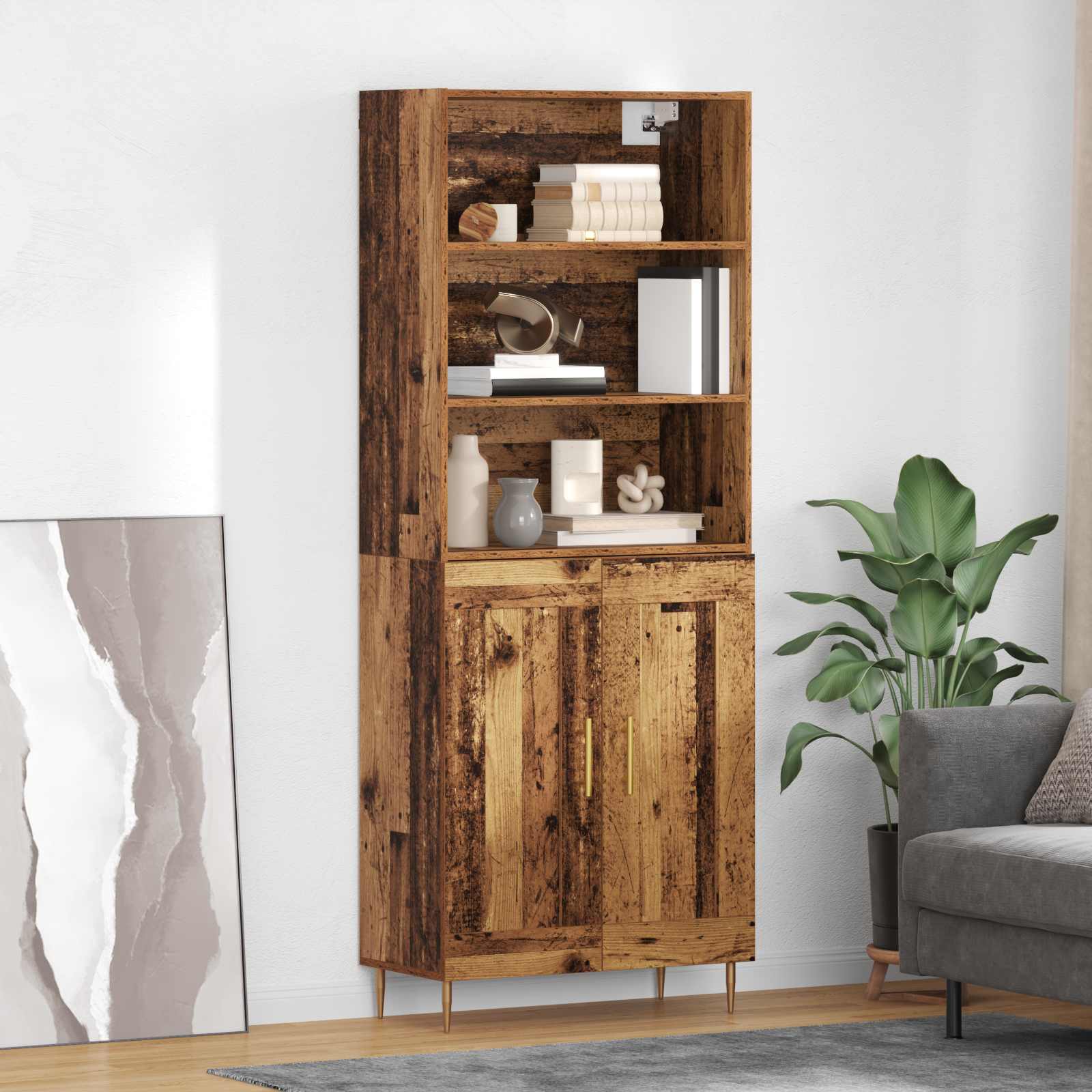 Credenza Legno vecchio 69,5 x 34 x 180 cm Legno multistrato 3415810