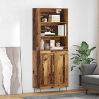 Credenza-Buffet-Armadio da cucina Legno vecchio 69,5 x 34 x 180 cm Legno multistrato 925804