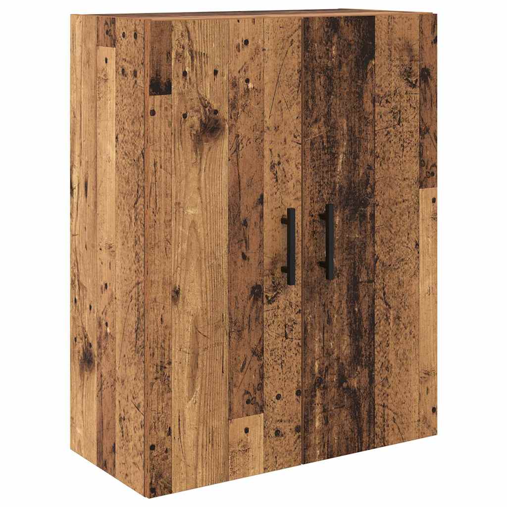 Credenza 2 pz-Set di 2 Buffet-Armadio da cucina Legno vecchio Legno Stratificato e Vetro 756682