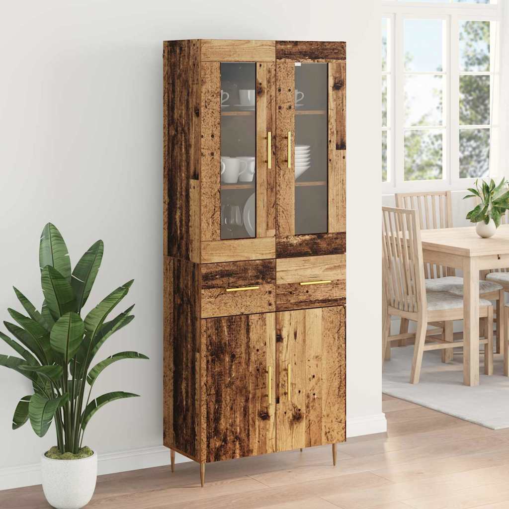 Credenza con cassetto 2 pcs Legno vecchio 69,5 x 34 x 180 cm 3415826