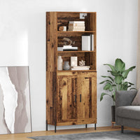 Credenza-Buffet-Armadio da cucina Legno vecchio 69,5 x 32,5 x 180 cm Legno multistrato 672292