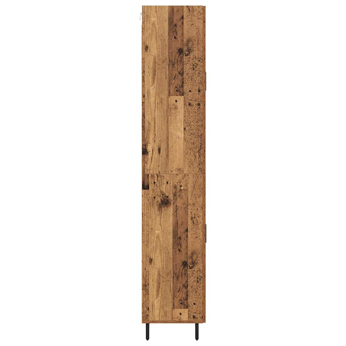 Credenza 2 pcs Legno vecchio Legno Stratificato e Vetro 3415830
