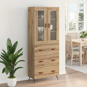 Mobile Highboard 2 pcs Rovere artigianale Legno multistrato 3415844