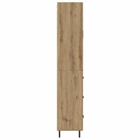 Credenza 2 pz-Set di 2 Buffet-Armadio da cucina Rovere artigianale Legno Stratificato e Vetro 461436