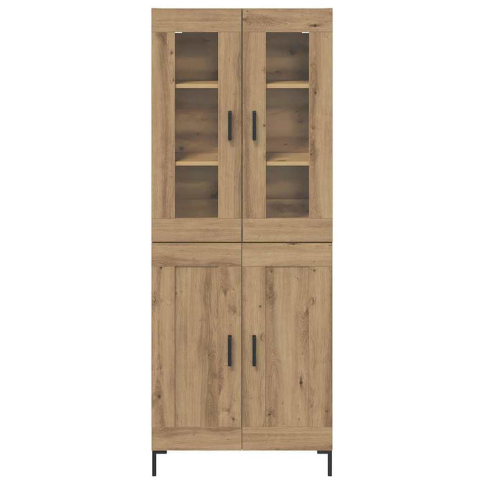 Credenza 2 pz-Set di 2 Buffet-Armadio da cucina Rovere artigianale 69,5 x 34 x 180 cm 959678