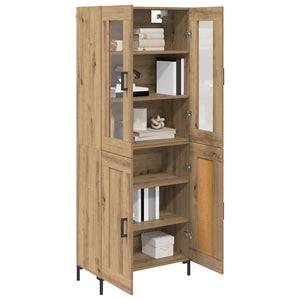 Credenza 2 pz-Set di 2 Buffet-Armadio da cucina Rovere artigianale 69,5 x 34 x 180 cm 959678