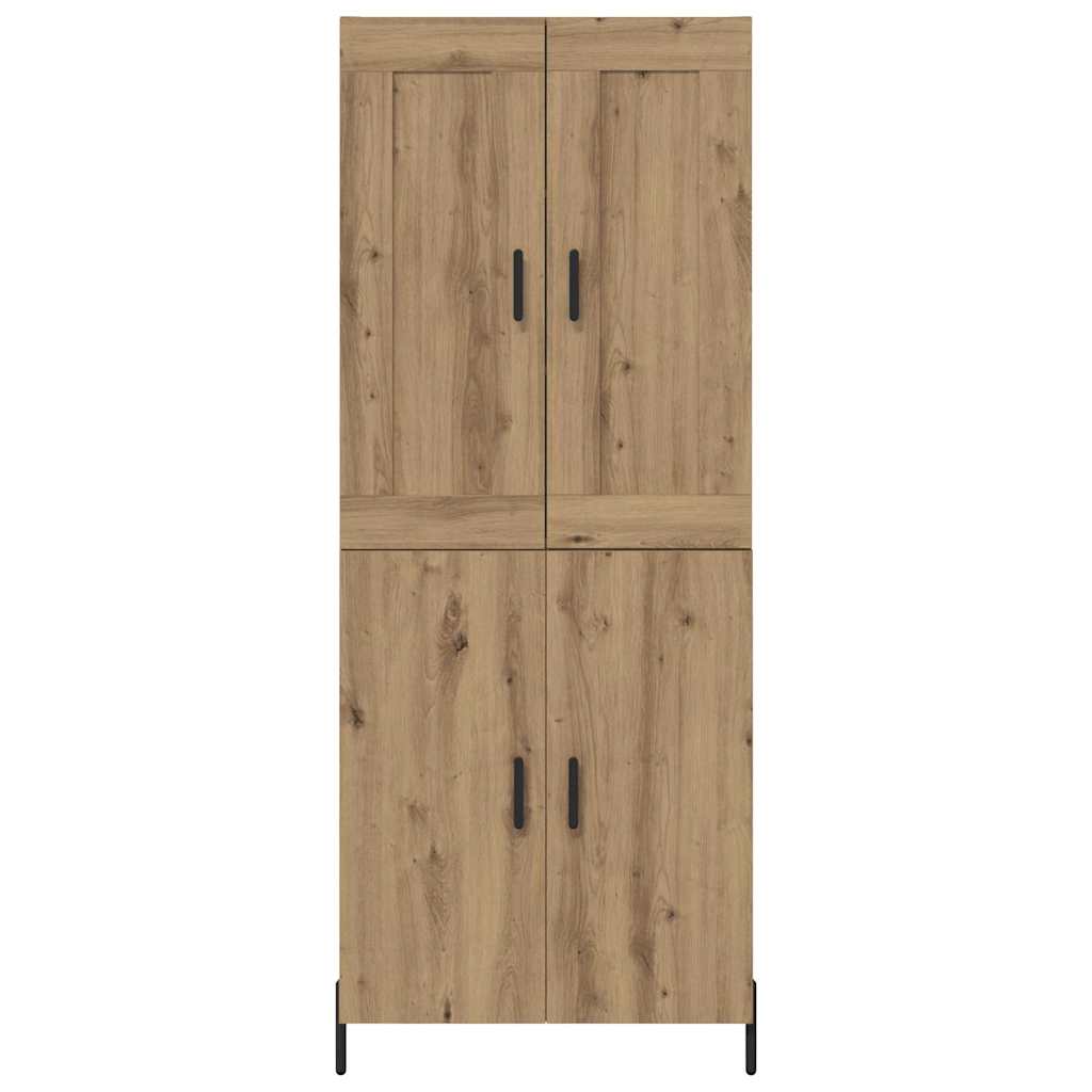 Credenza 2 pz-Set di 2 Buffet-Armadio da cucina Rovere artigianale Legno multistrato 754265