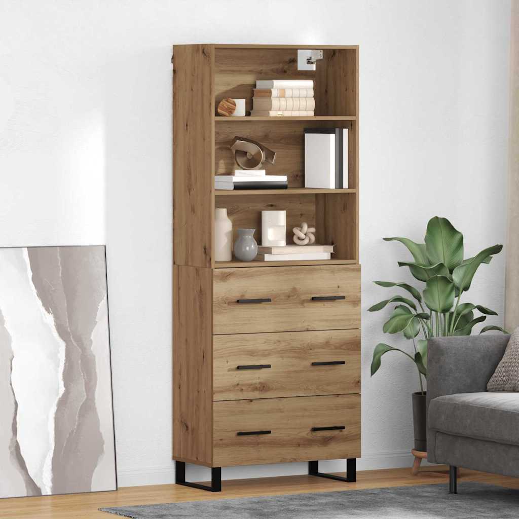 Credenza con cassetto Rovere artigianale 69,5 x 34 x 180 cm 3415900