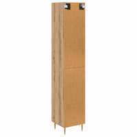 Credenza 2 pcs Rovere artigianale Vetro 3415901