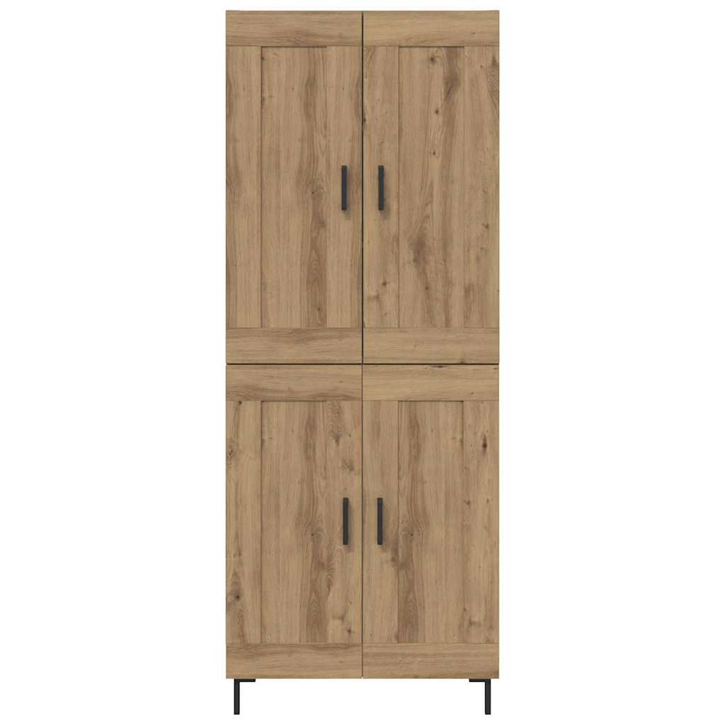 Credenza 2 pz-Set di 2 Buffet-Armadio da cucina Rovere artigianale Legno multistrato 987859