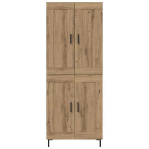 Credenza 2 pz-Set di 2 Buffet-Armadio da cucina Rovere artigianale Legno multistrato 987859