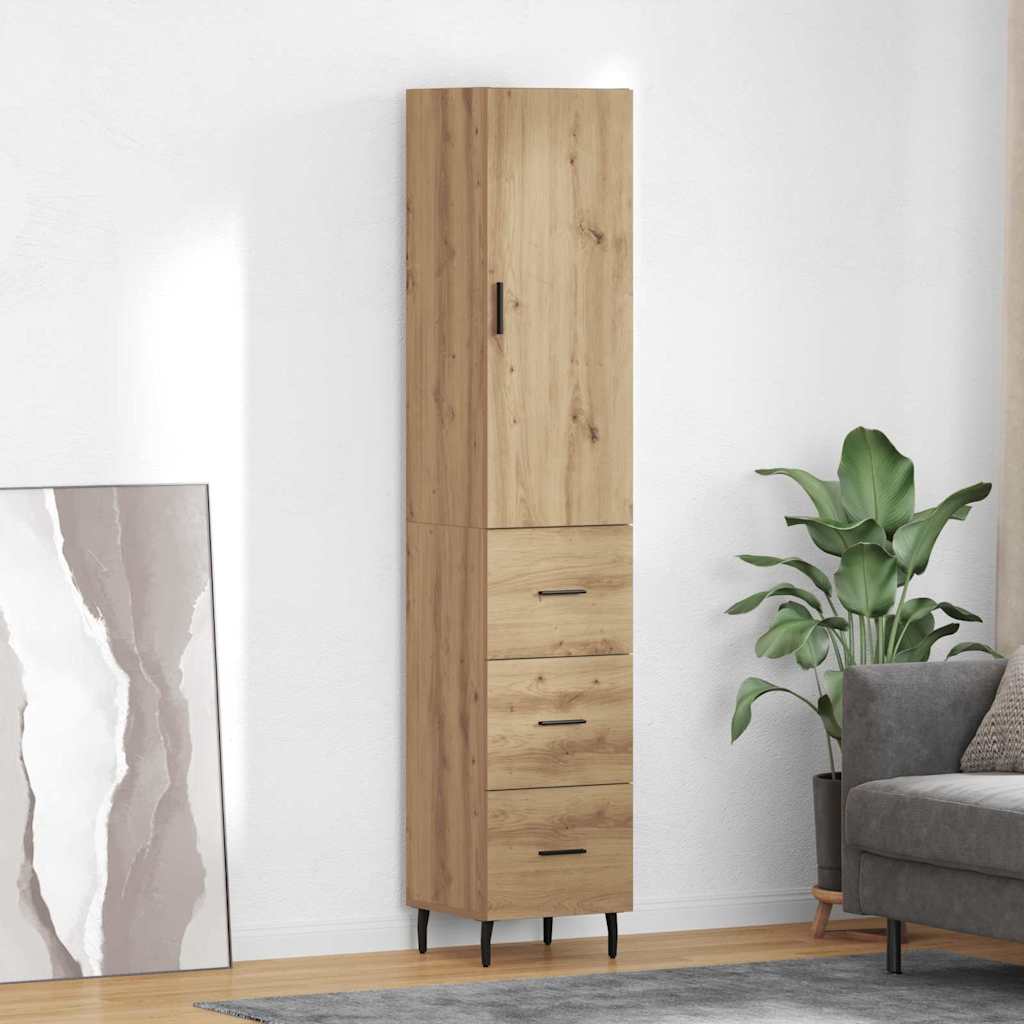 Credenza con cassetto Rovere artigianale 34,5 x 34 x 180 cm 3415916
