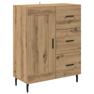 Credenza 2 pz-Set di 2 Buffet-Armadio da cucina Rovere artigianale Legno Stratificato e Vetro 318800