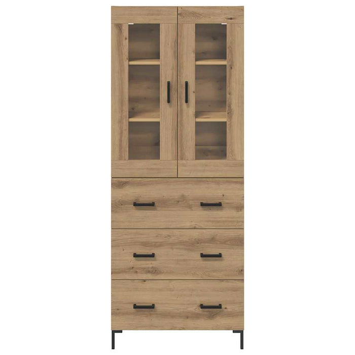 Credenza 2 pz-Set di 2 Buffet-Armadio da cucina Rovere artigianale 69,5 x 34 x 180 cm 184330