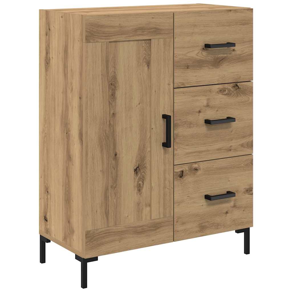 Credenza 2 pz-Set di 2 Buffet-Armadio da cucina Rovere artigianale Legno multistrato 990373