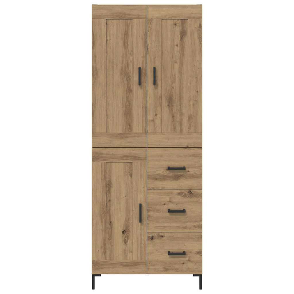 Credenza 2 pz-Set di 2 Buffet-Armadio da cucina Rovere artigianale Legno multistrato 990373