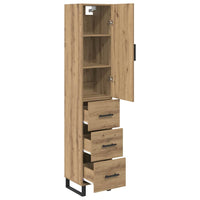 Credenza con Cassetto-Buffet-Armadio da cucina Rovere artigianale 34,5 x 34 x 180 cm 148222