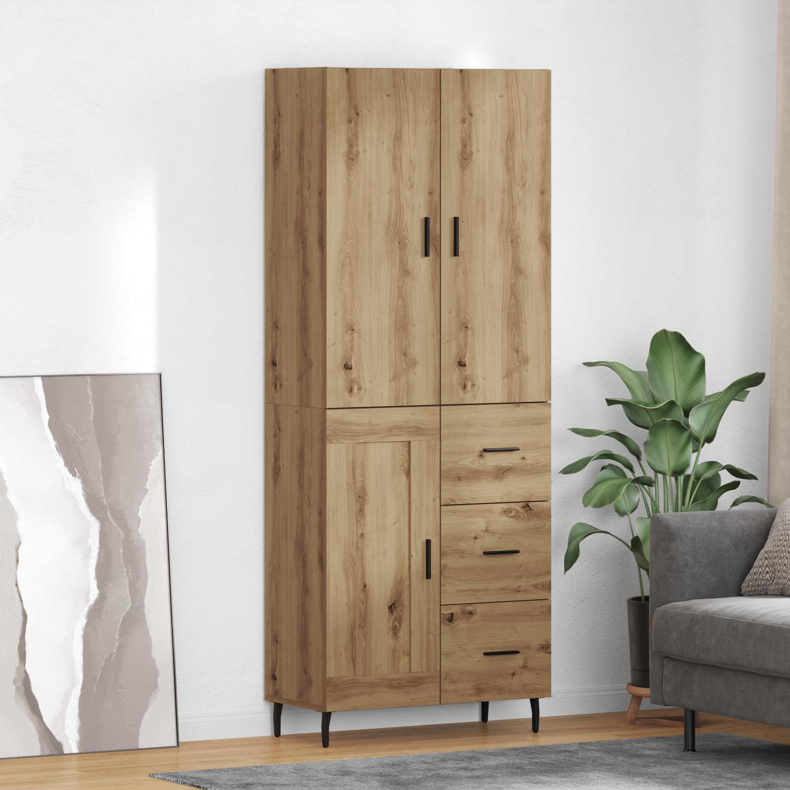 Credenza con cassetto Rovere artigianale 69,5 x 34 x 180 cm 3415934