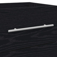 Armadio per Lavabo da Bagno-Armadietto da bagno-Mobiletto da bagno con cassetto Nero 42 x 39 x 52 cm