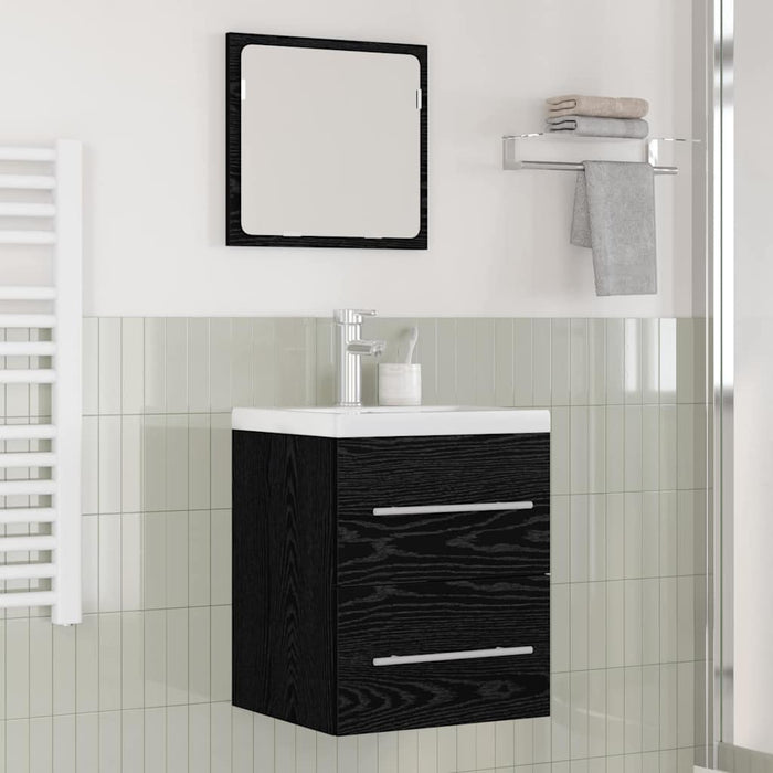 Armadio per Lavabo da Bagno con cassetto Nero 42 x 39 x 52 cm 3415937