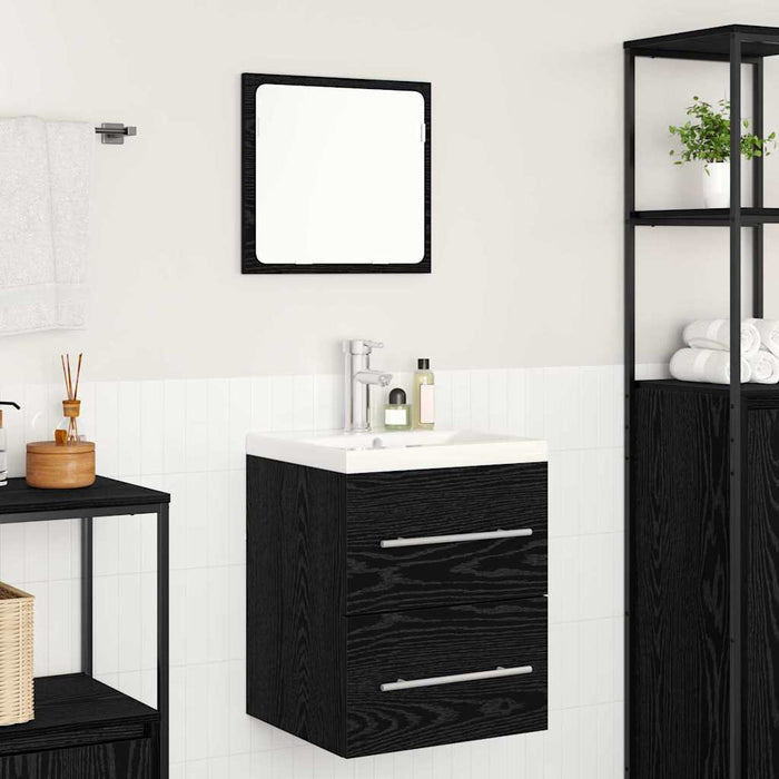 Armadio per Lavabo da Bagno con cassetto Nero 42 x 39 x 52 cm 3415937
