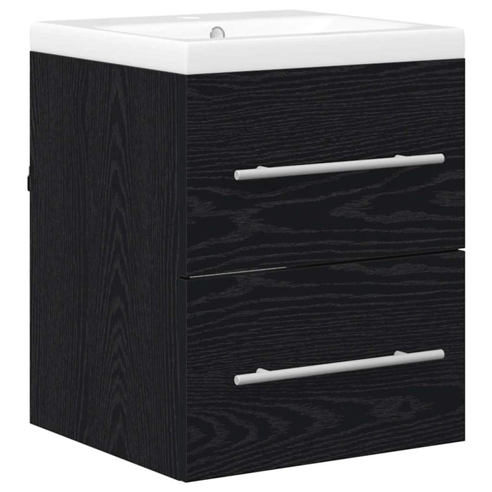 Armadio per Lavabo da Bagno con cassetto Nero 42 x 39 x 52 cm 3415937