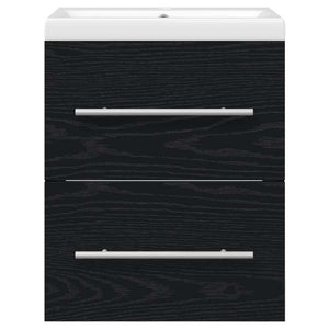 Armadio per Lavabo da Bagno con cassetto Nero 42 x 39 x 52 cm 3415937