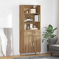 Credenza con cassetto Rovere artigianale 69,5 x 32,5 x 180 cm 3415943