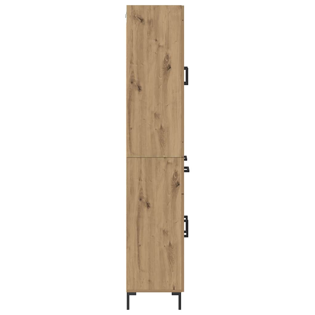 Credenza 2 pz-Set di 2 Buffet-Armadio da cucina Rovere artigianale 69,5 x 34 x 180 cm 369627