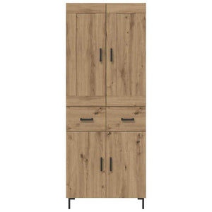 Credenza 2 pz-Set di 2 Buffet-Armadio da cucina Rovere artigianale Legno multistrato 610717