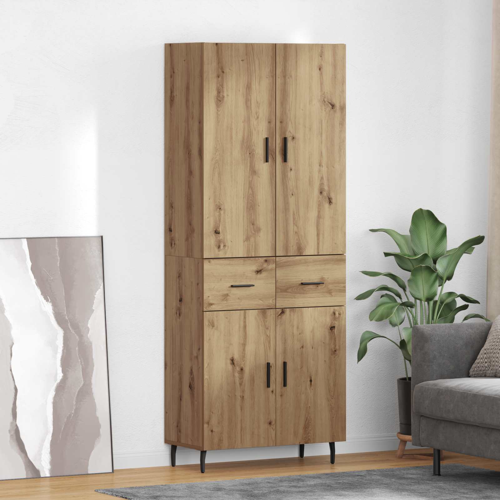 Credenza con cassetto Rovere artigianale 69,5 x 34 x 180 cm 3415977