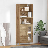 Credenza con cassetto Rovere artigianale 69,5 x 32,5 x 180 cm 3415984