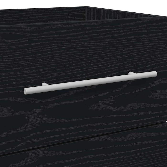 Armadio per Lavabo da Bagno-Armadietto da bagno-Mobiletto da bagno Rovere Nero 41 x 38,5 x 48 cm