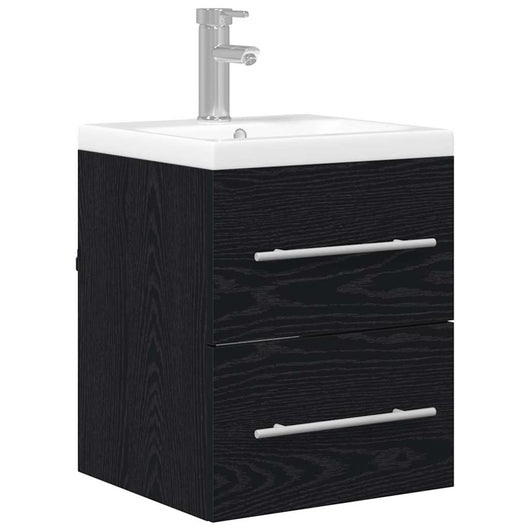 Armadio per Lavabo da Bagno Rovere Nero 41 x 38,5 x 48 cm 3415986