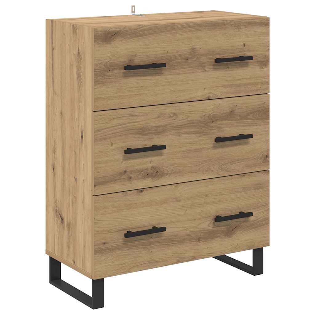 Credenza 2 pz-Set di 2 Buffet-Armadio da cucina Rovere artigianale Legno Stratificato e Vetro 319639