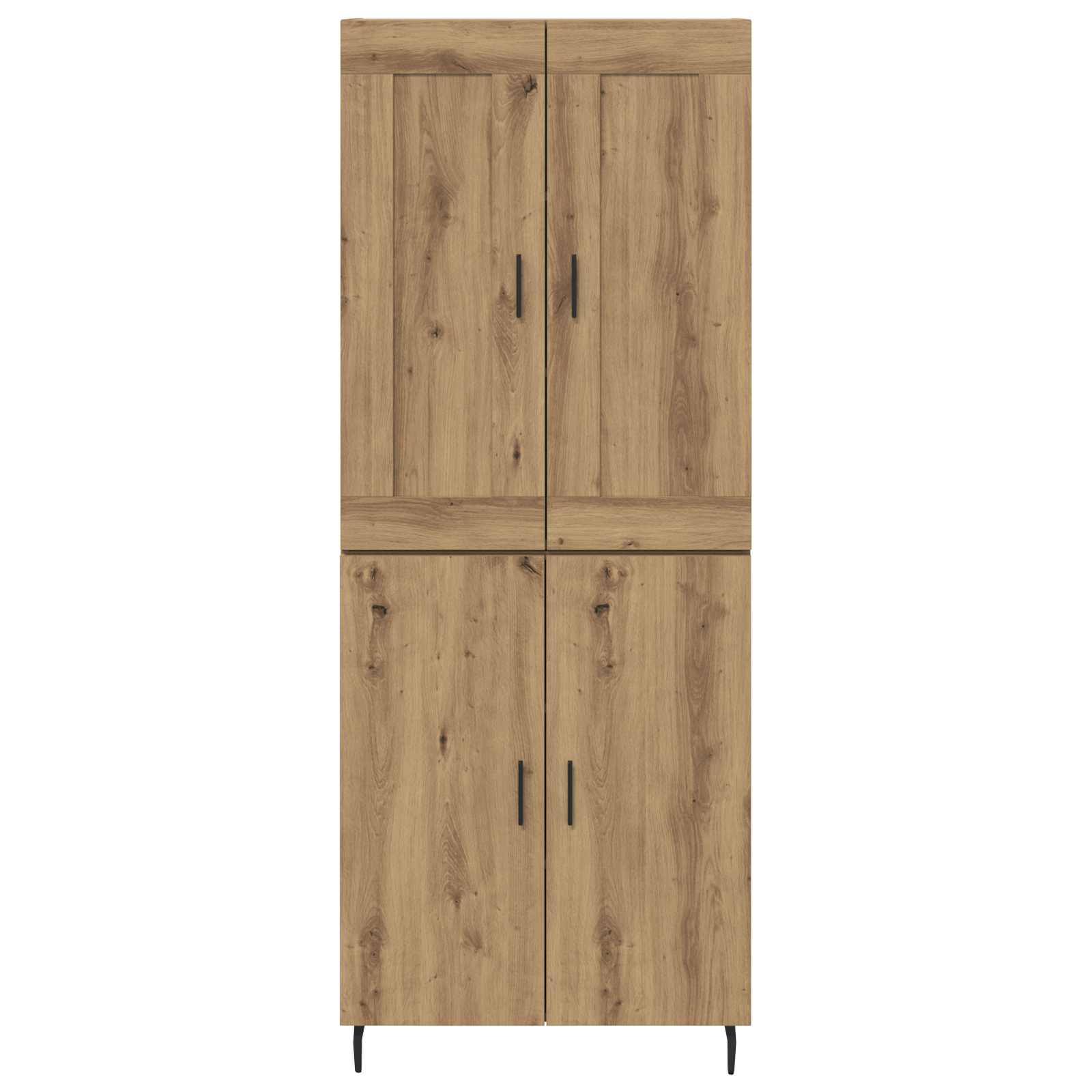 Credenza 2 pz-Set di 2 Buffet-Armadio da cucina Rovere artigianale Legno Stratificato e Vetro 351995